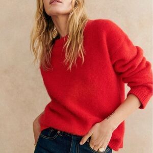 Sezane Amiel Sweater Jumper in Red